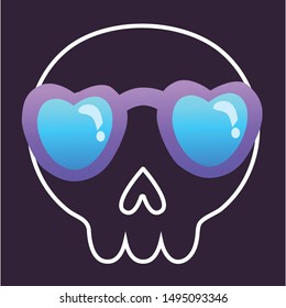 Skull Flat Vector Logo Illustration