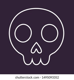 Skull Flat Vector Logo Illustration