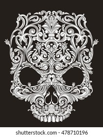 Skull of floral shapes