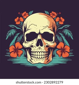 1,917 Retro Floral Skull Watercolor Images, Stock Photos, 3D objects, &  Vectors