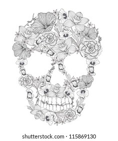 Skull From Flowers