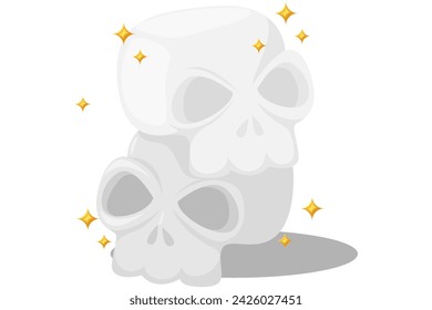 Diseño de calavera de Fortune Flat Sticker