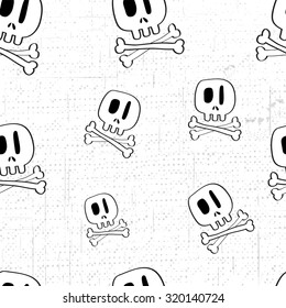 Skull Fun Pattern, Hand Draw 100 %