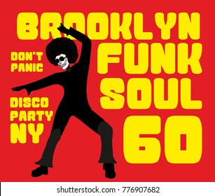 Skull Funk Soul disco dancer printing and embroidery graphic design vector artwork