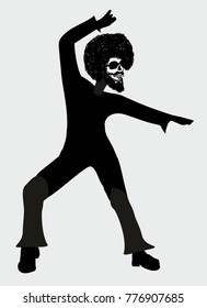 Skull Funk Soul disco dancer printing and embroidery graphic design vector artwork