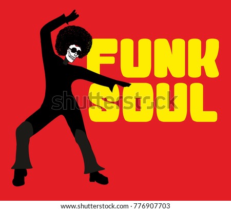 Skull Funk Soul disco dancer printing and embroidery graphic design vector artwork