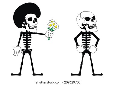 skull funny cartoon in vector format very easy to edit