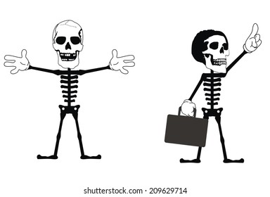skull funny cartoon in vector format very easy to edit