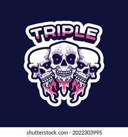 Skull Gamer Illustration Modern Style sticker
