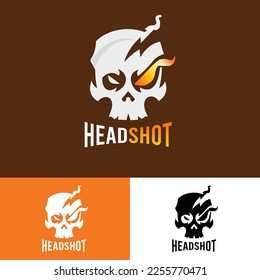 skull gamer mascot logo design vector with concept style for badge, emblem and tshirt printing.