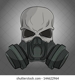 Skull In Gas Mask