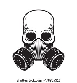 Skull With Gas Mask