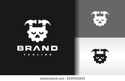 the skull gear hammer logo