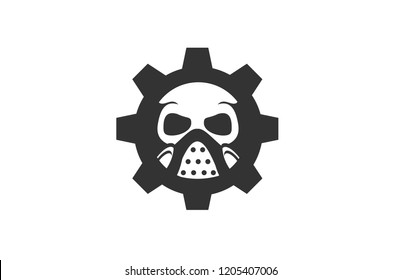 Skull Gear Icon vector