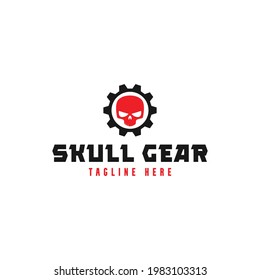 Skull Gear Logo Design Logo Template Stock Vector (Royalty Free ...