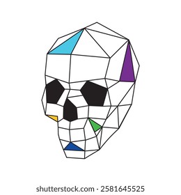 skull geometric illustration suitable for design elements