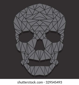 Skull geometry illustration, typography, t-shirt graphics, vectors