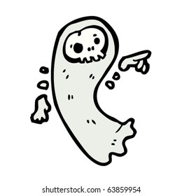 desenho animado de caveira fantasma
