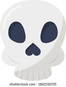 Skull Ghost Concept, Horrible Face mask Vector Icon Design, Holiday Celebrations and Halloween costumes Symbol on White background