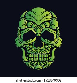 skull glow color artwork illustration 