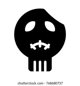  skull glyph icon
