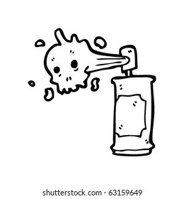 skull graffiti cartoon
