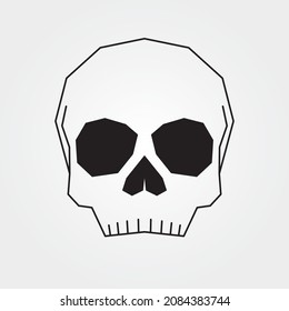 skull graphic artwork vector in modern minimal style