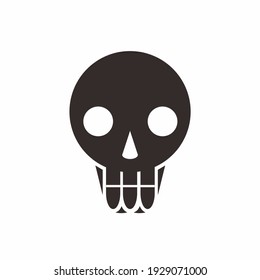 skull graphic design suitable for logos, tattoos
