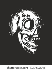 skull graphic design vector art