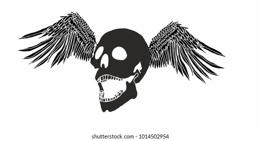 skull graphic design vector art