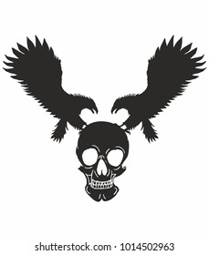 skull graphic design vector art