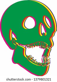 skull graphic design vector art
