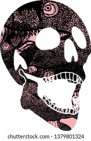 skull graphic design vector art