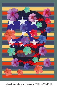 skull graphic design vector art