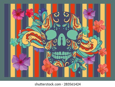 skull graphic design vector art