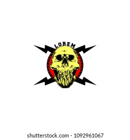Skull graphic design vector illustration
