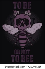 crânio gráfico vetor abelha halloween morte esqueleto design bonito mal horror abelha animal ilustração vintage retro morte desenho cartaz