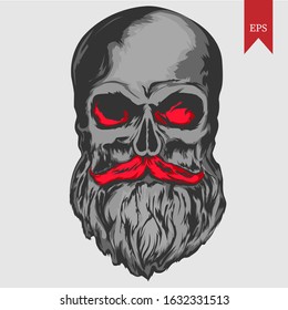 skull graphic vector illustration, can be used as background, web icon, as barbershop icon, etc.