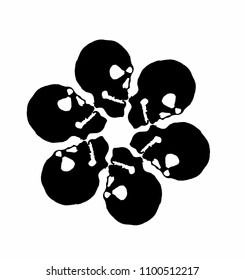 skull grapihc design vector art