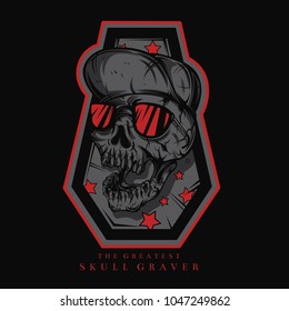 Skull Graver Illustration