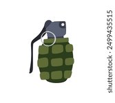 skull grenade cartoon. throw gun, explosive logotype, rose people skull grenade sign. isolated symbol vector illustration