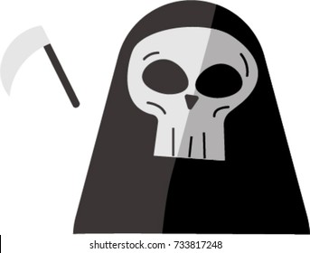 skull grim reaper halloween vector