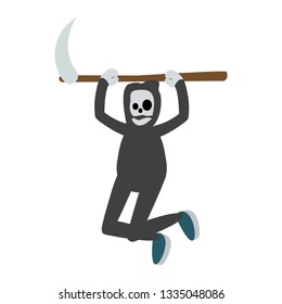 skull of grim reaper with the sickle