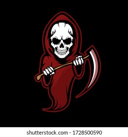 Calavera de pañal mugrienta con la hoz