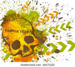 skull grunge background