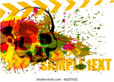 skull grunge background