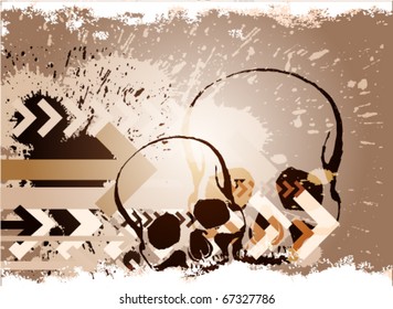 skull grunge background