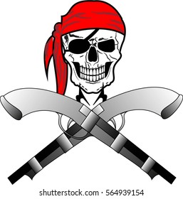 skull and gun