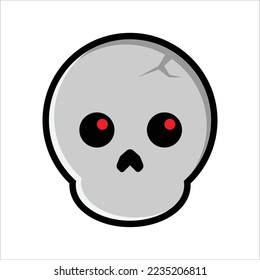 Skull Halloween Element Design Vector