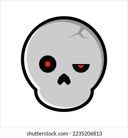 Skull Halloween Element Design Vector